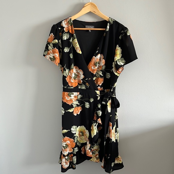 Luxology Ruffled Wrap Dress Dress - XL - Picture 1 of 4